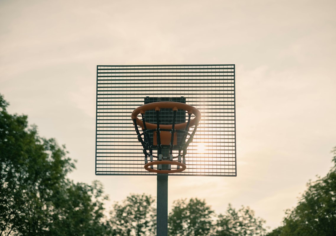 Jong basketbaltalent in training